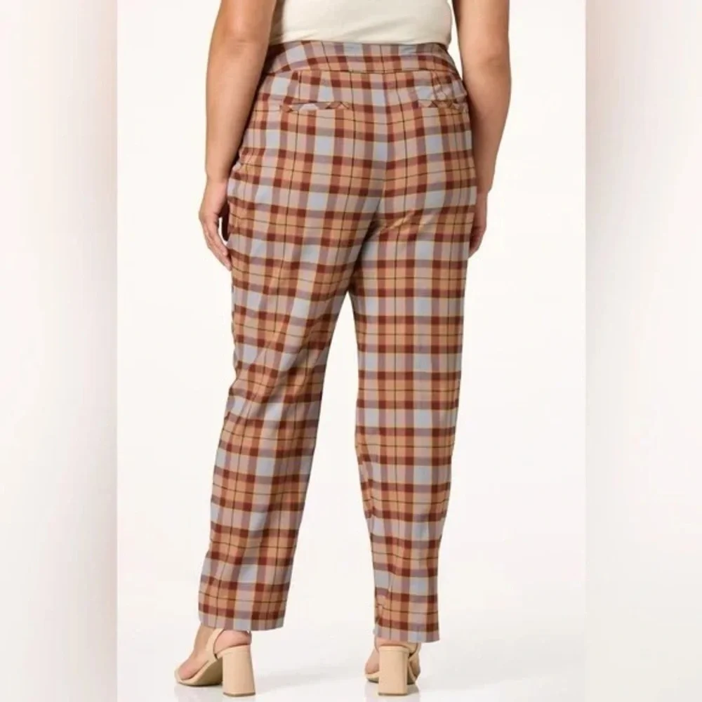 ❄️ CATO | PLUS SIZE SLIM PLAID PANTS BROWN VARIOUS SIZES AVAILABLE